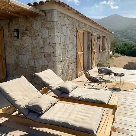 Stone Sheepfold With Sea View In Corsica Sari-D'orcino