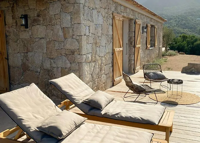 Stone Sheepfold With Sea View In Corsica Sari-D'orcino